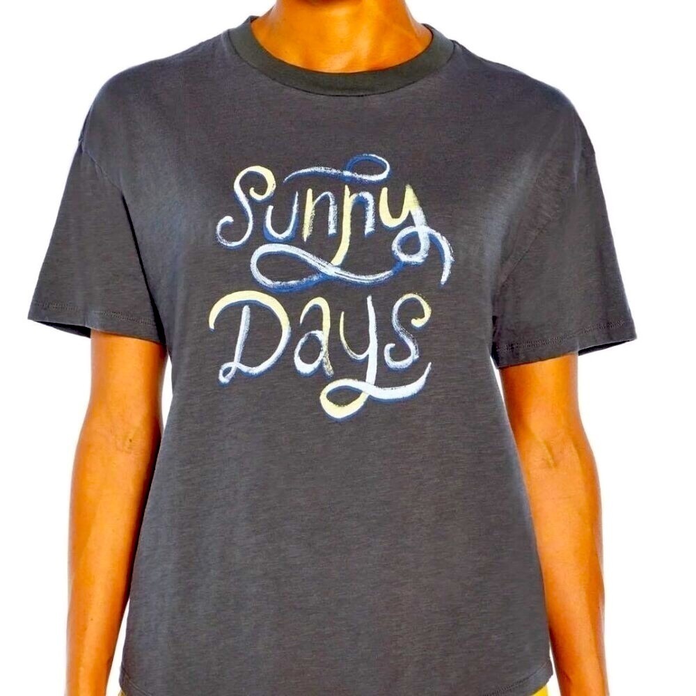 WildFox Sunny Days Graphic Tee Charcoal Gray - Picture 1 of 12
